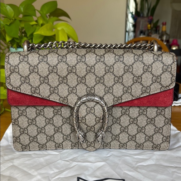 Gucci Handbags - Gucci Women's Red and Gray Bag